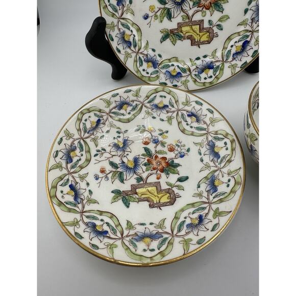 Vintage Chintz Floral Pattern Bone China Tea Cup/Saucer/Plate Set Maybe Japanese - Picture 4 of 10